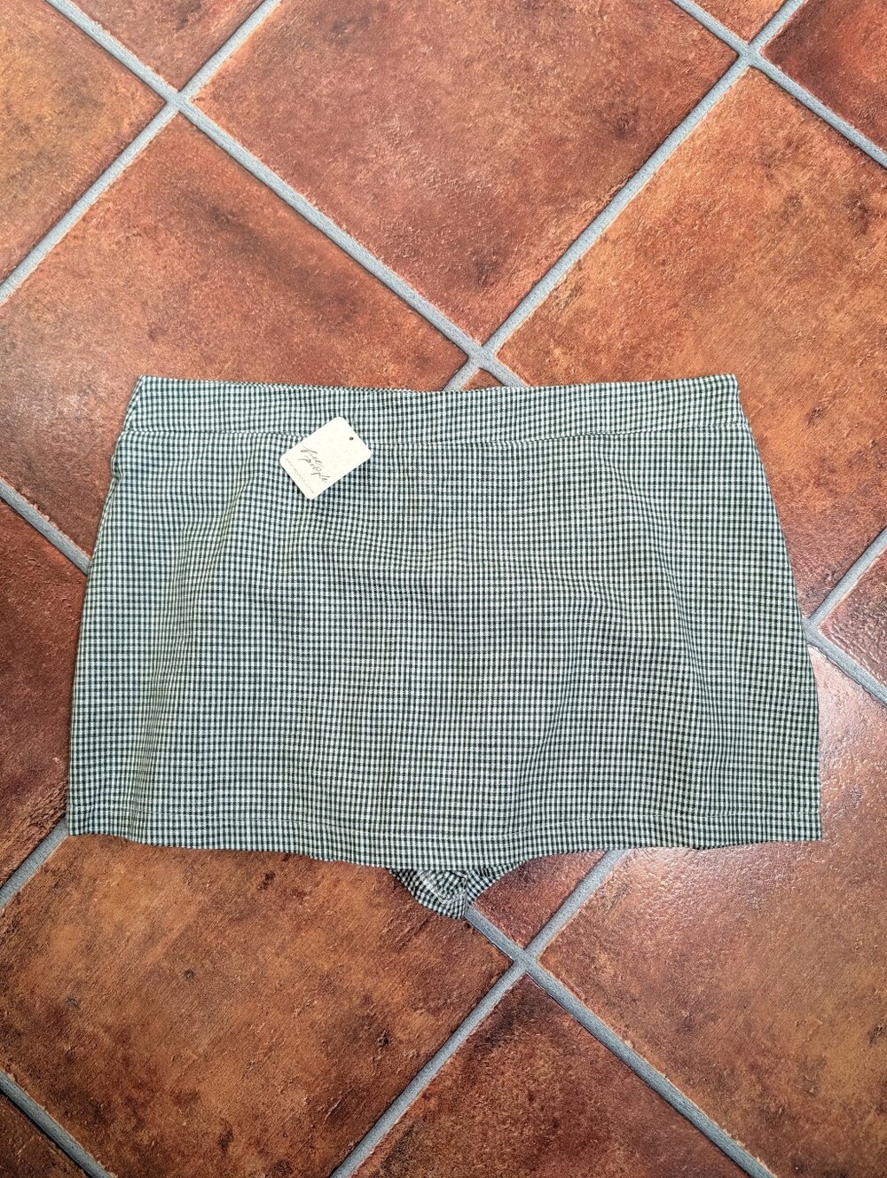NWT Free People Gingham Skort